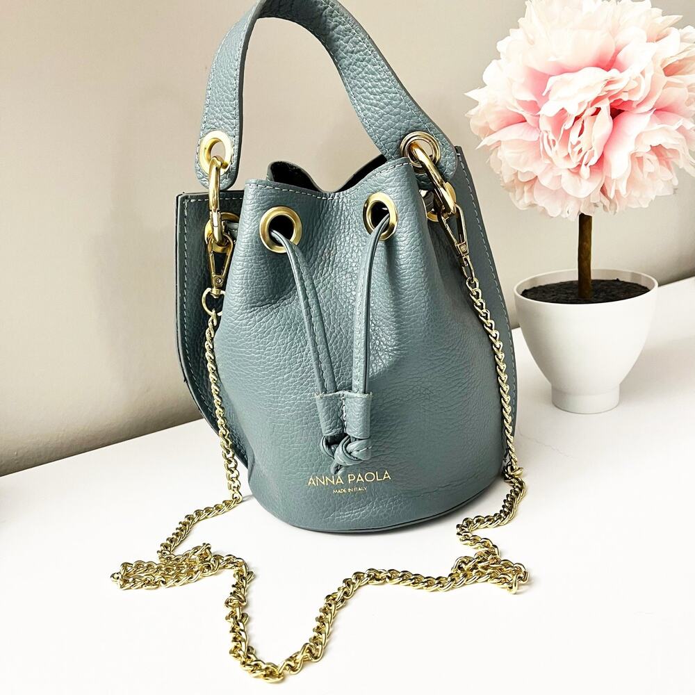 Anna Paola Sage Bucket Bag
